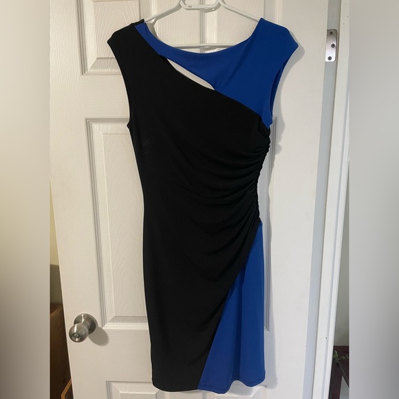Royal Blue and Black Dress - Picture 1 of 3